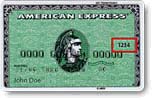 American Express CVV location on front of card