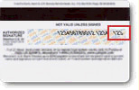 Visa, Mastercard, Discover CVV location on back of card